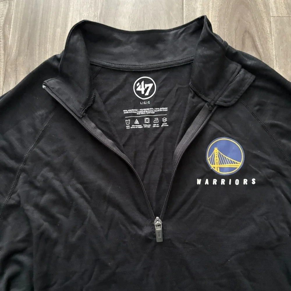 New '47 Brand NBA GSW Warriors Impact 1/4 Zip Pullover Shirt Men's‎ Large NWT